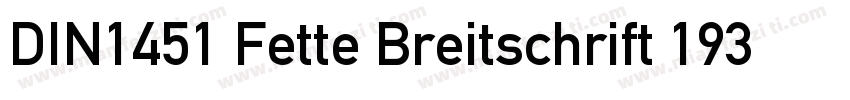 DIN1451 Fette Breitschrift 1936字体转换